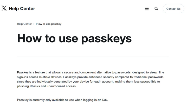 原州苹果维修店铺分享iOS用户如何通过通行密钥(Passkey)登录 