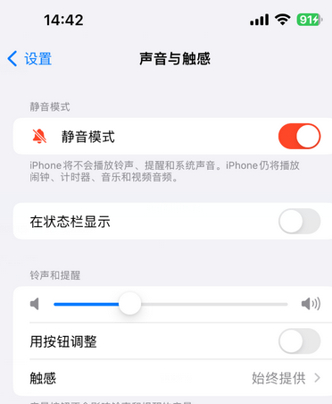 原州苹果15Pro维修网点分享iPhone15Pro系列机型中隐藏静音图标 